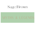 Load image into Gallery viewer, Myths & Legends Shelf Mark™ in Sage & Brown by FireDrake Artistry®
