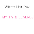 Load image into Gallery viewer, Myths & Legends Shelf Mark™ in White & Hot Pink by FireDrake Artistry®
