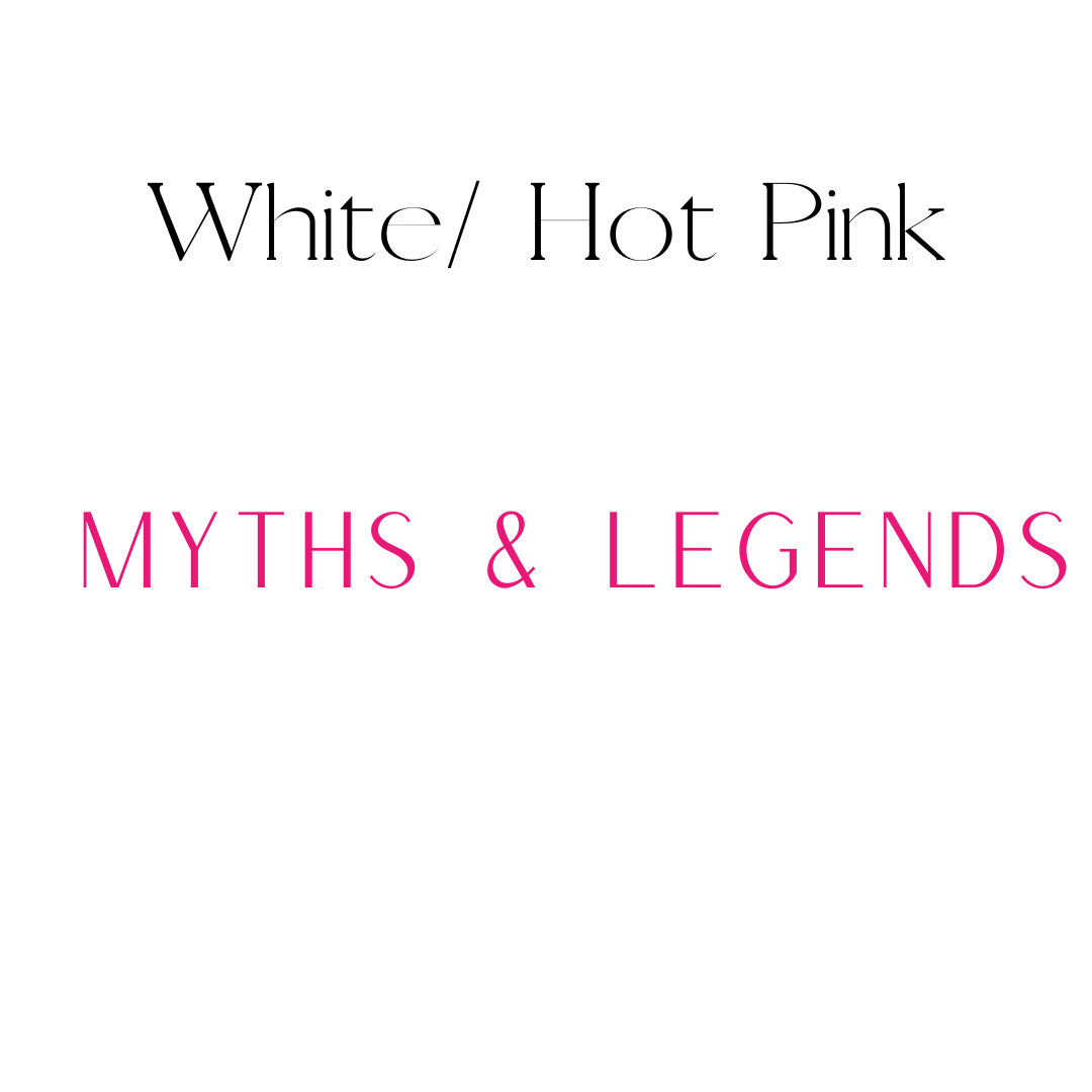 Myths & Legends Shelf Mark™ in White & Hot Pink by FireDrake Artistry®