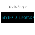 Load image into Gallery viewer, Myths & Legends Shelf Mark™ in Black & Aqua by FireDrake Artistry®
