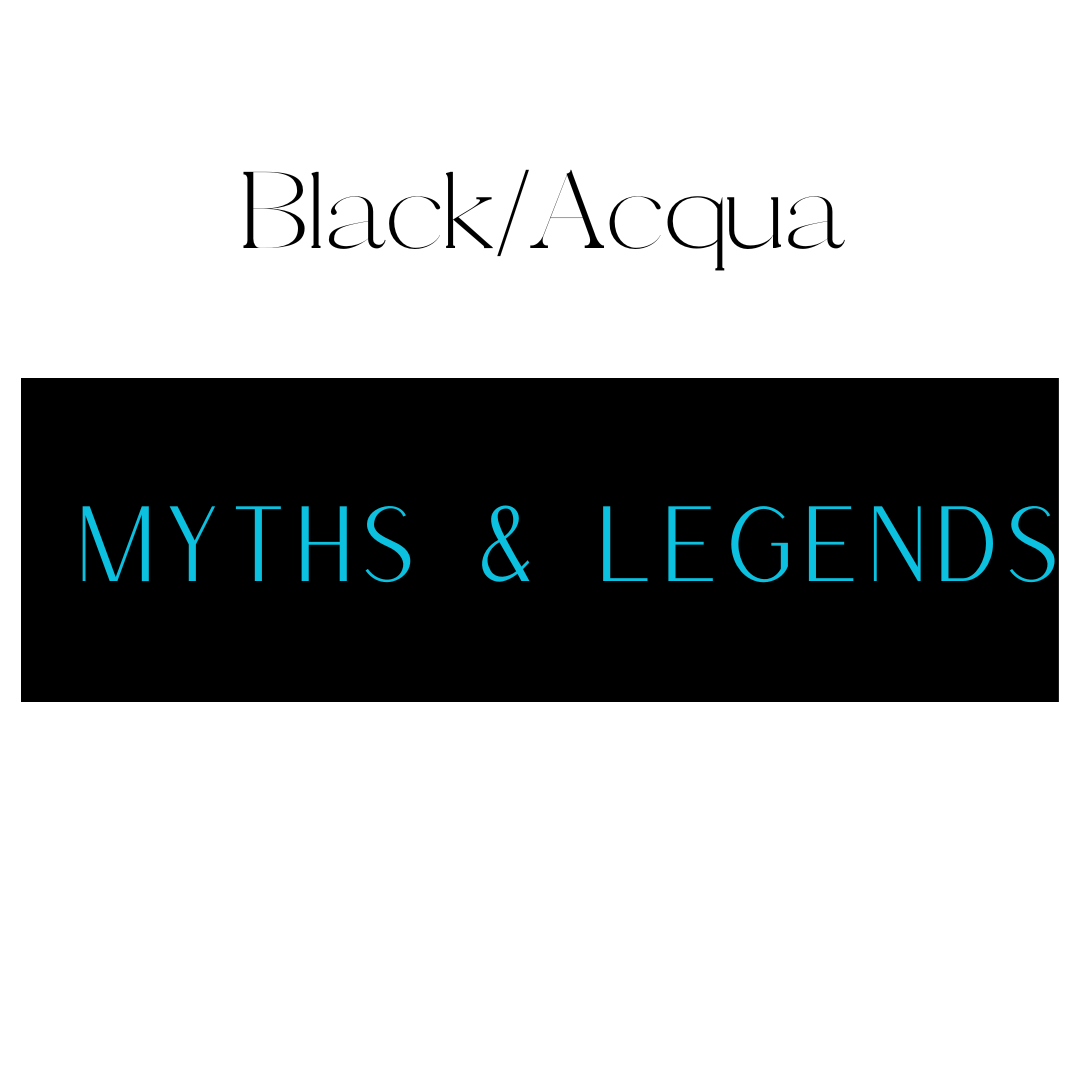 Myths & Legends Shelf Mark™ in Black & Aqua by FireDrake Artistry®