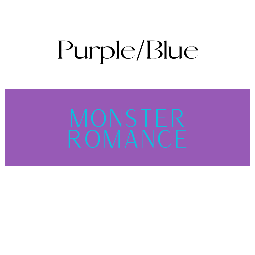 Vertical Purple & Blue Monster Romance Shelf Mark™ by FireDrake Artistry®