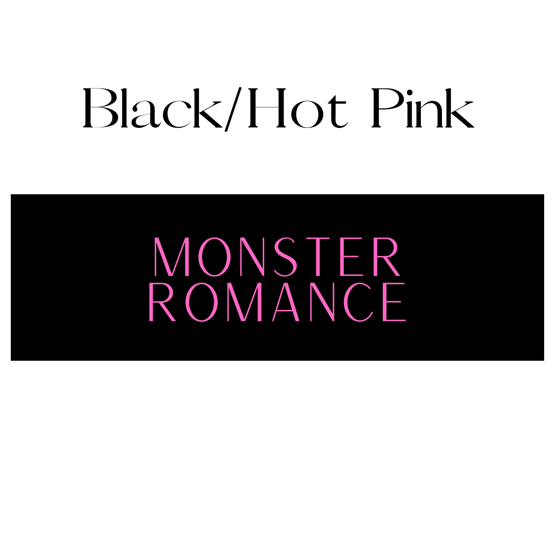 Vertical Black & Hot Pink Monster Romance Shelf Mark™ by FireDrake Artistry®