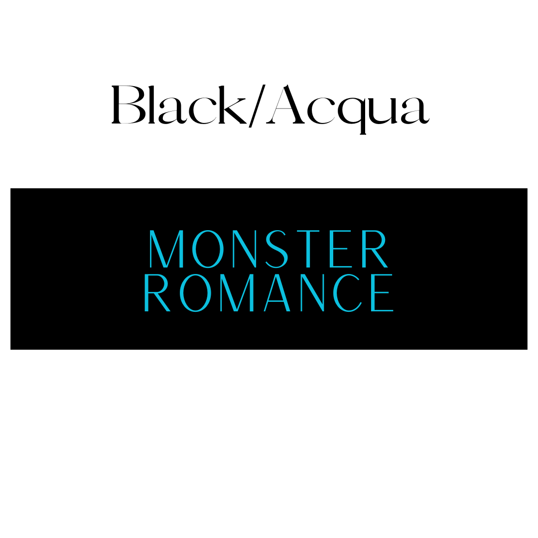 Monster Romance Shelf Mark™ in Black & Acqua by FireDrake Artistry®