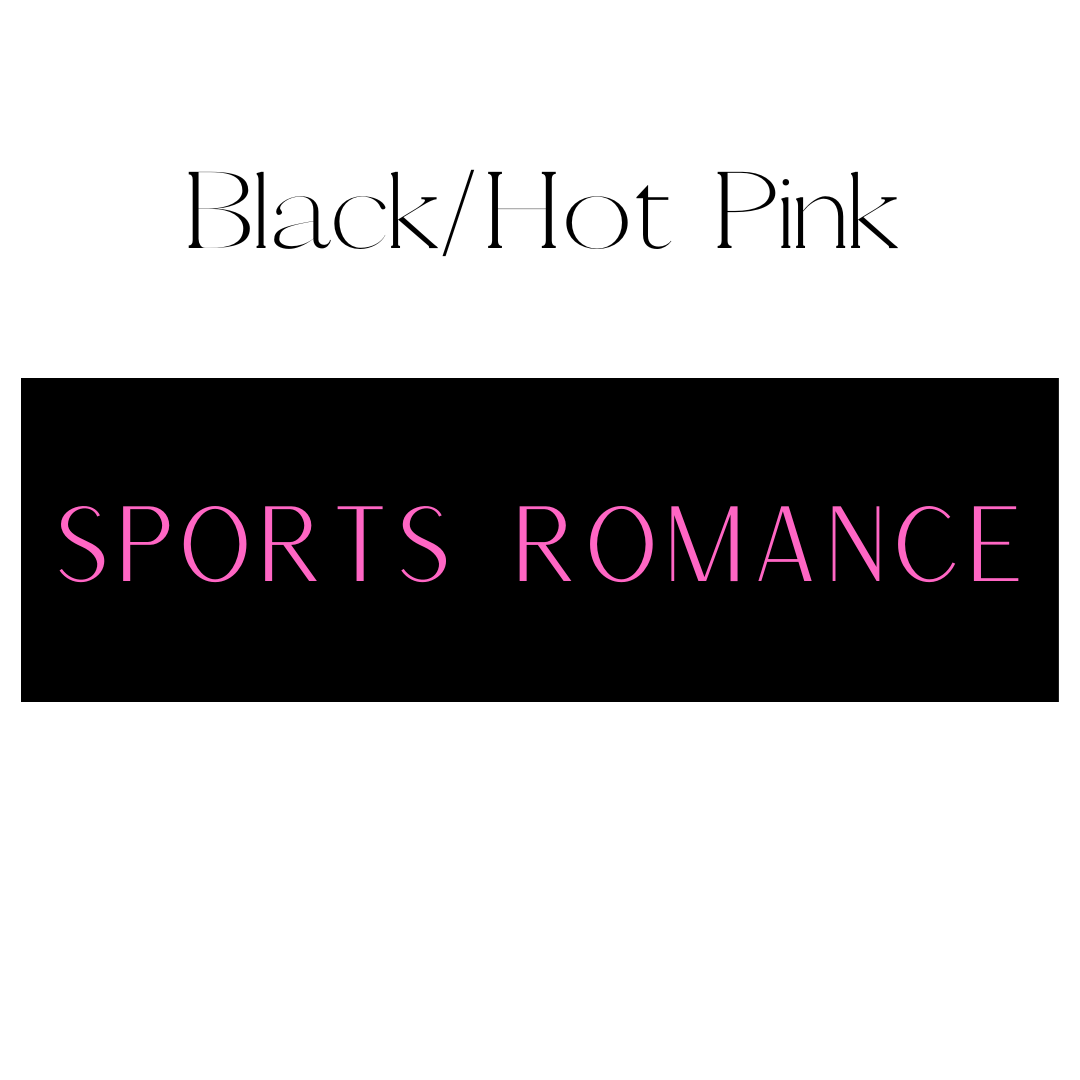 Vertical Black & Hot Pink Sports Romance Shelf Mark™ by FireDrake Artistry®