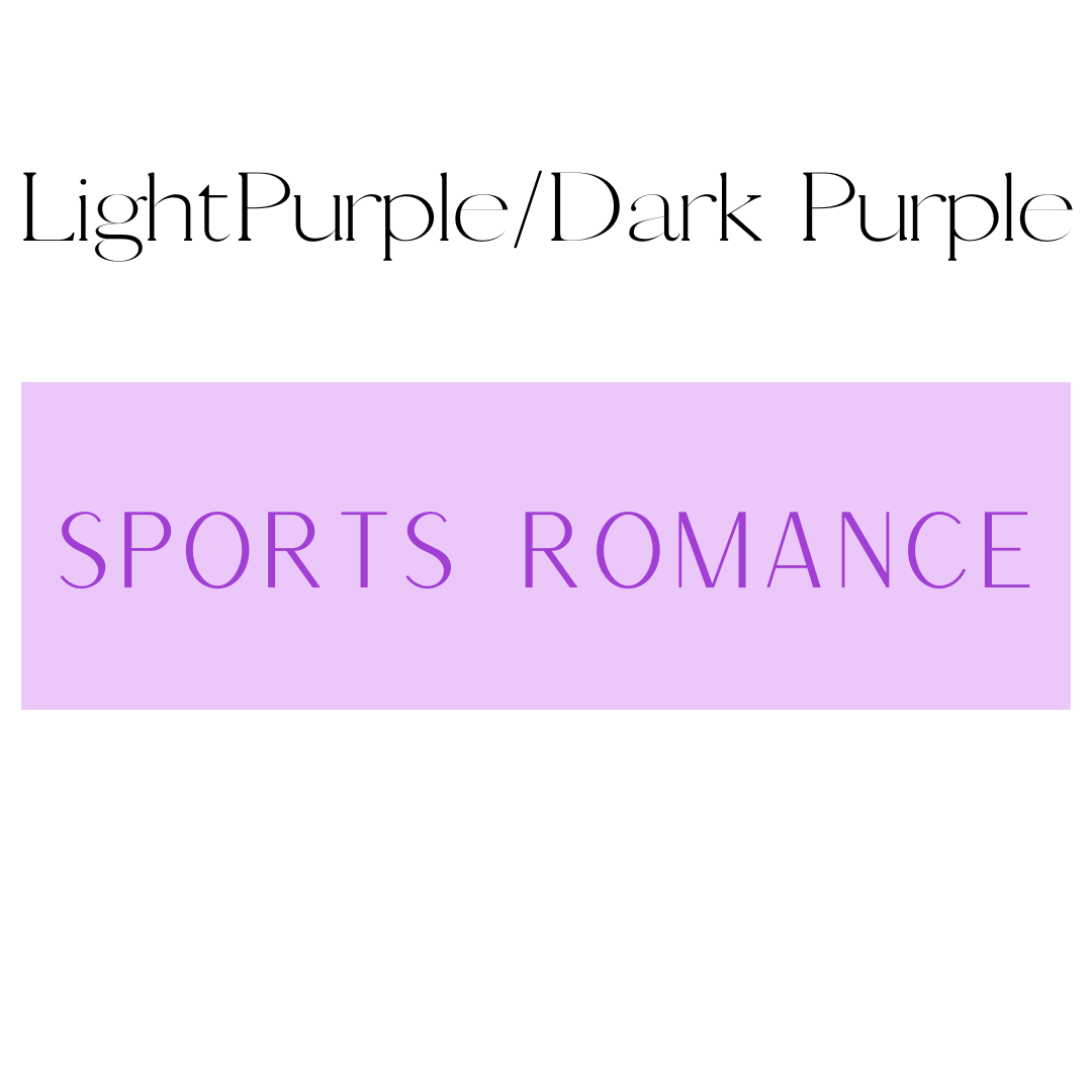 Vertical Light Purple & Dark Purple Sports Romance Shelf Mark™ by FireDrake Artistry®