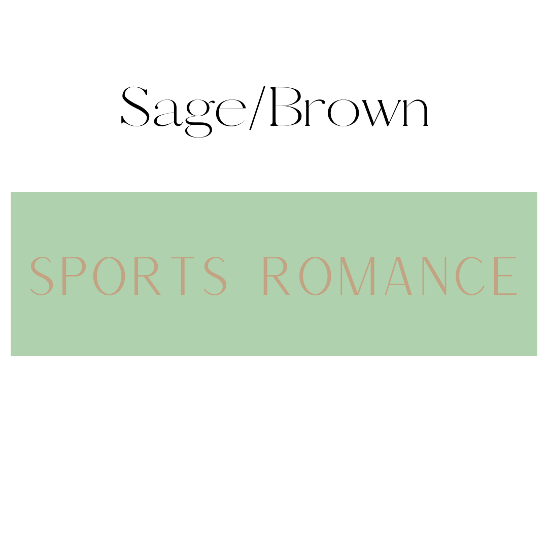 Vertical Sage & Brown Sports Romance Shelf Mark™ by FireDrake Artistry®