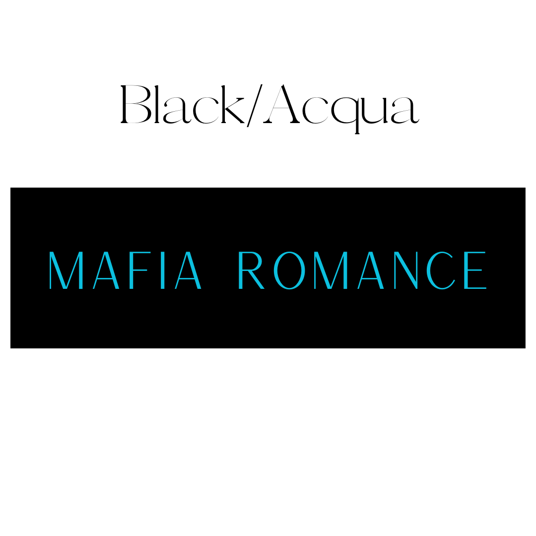 Mafia Romance Shelf Mark™ in Black & Acqua by FireDrake Artistry®