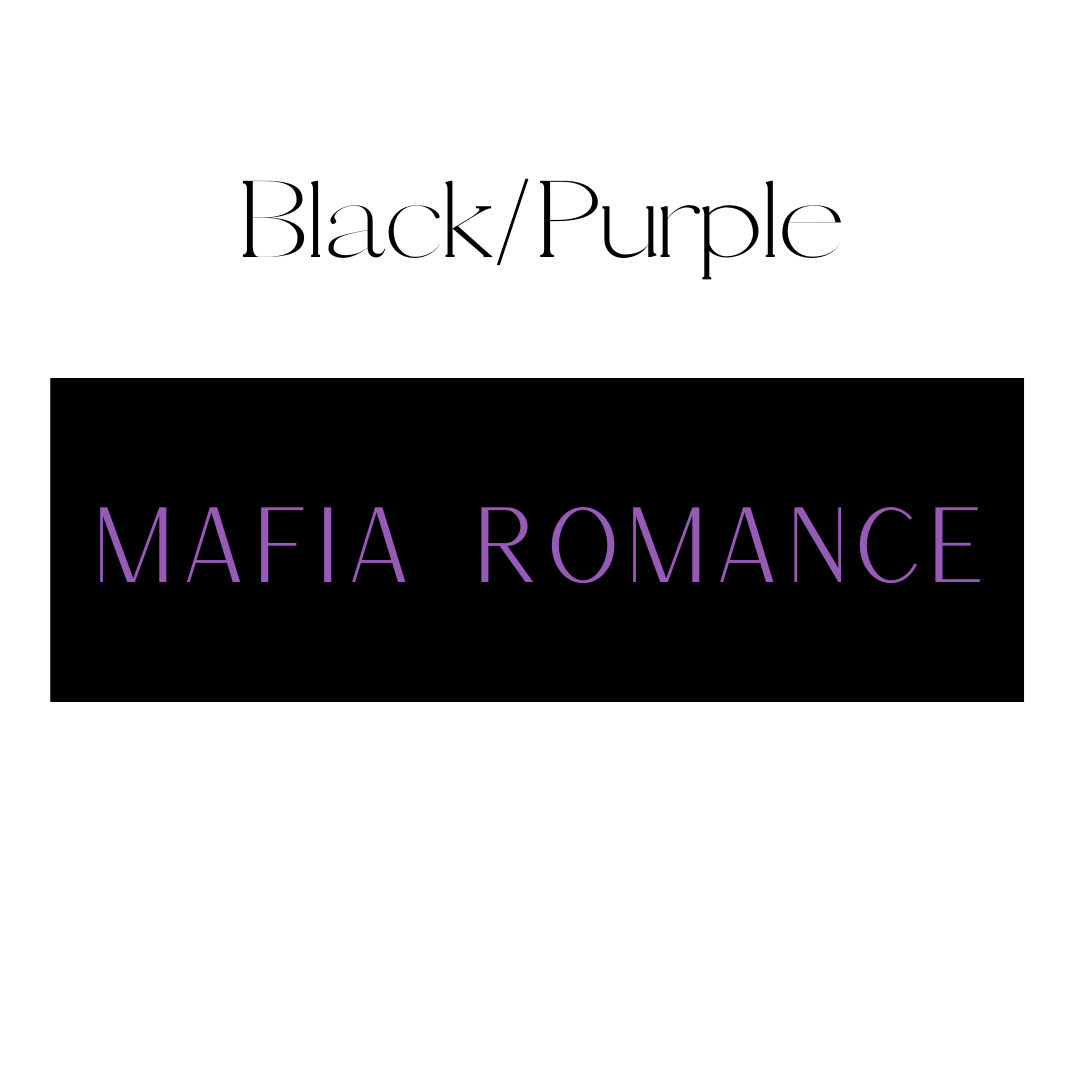 Mafia Romance Shelf Mark™ in Black & Purple by FireDrake Artistry®
