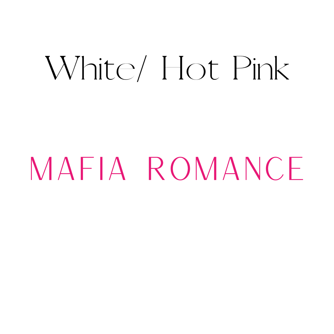 Mafia Romance Shelf Mark™ in White & Hot Pink by FireDrake Artistry®