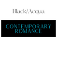 Load image into Gallery viewer, Contemporary Romance Shelf Mark™ in Black & Acqua by FireDrake Artistry®
