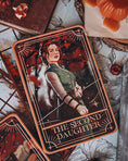 Load image into Gallery viewer, “The Second Daughter" Poppy Tarot Card Shelf Sign - Officially Licensed From Blood & Ash
