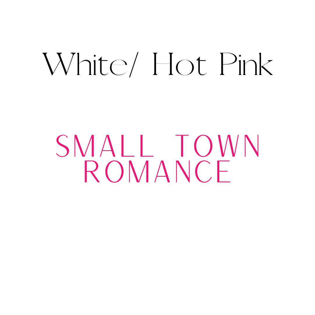 Vertical White & Hot Pink Small Town Romance Shelf Mark™ by FireDrake Artistry®