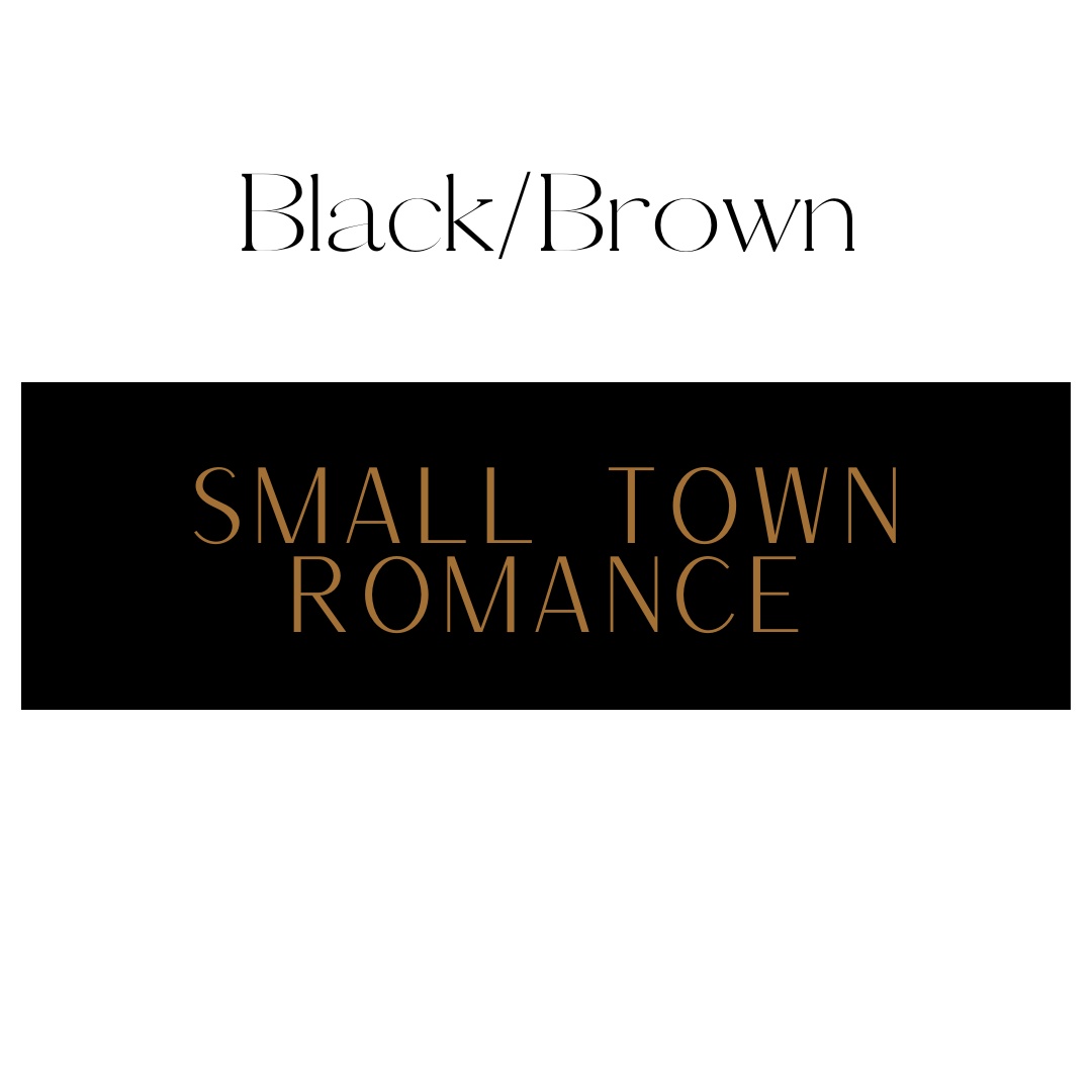 Vertical Black & Brown Small Town Romance Shelf Mark™ by FireDrake Artistry®