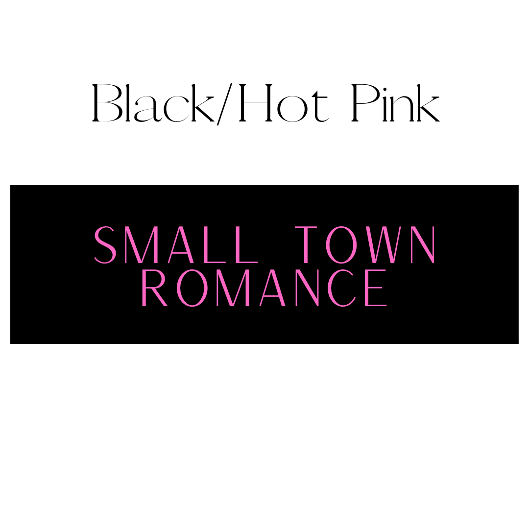 Vertical Black & Hot Pink Small Town Romance Shelf Mark™ by FireDrake Artistry®