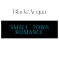 Load image into Gallery viewer, Vertical Black & Acqua Small Town Romance Shelf Mark™ by FireDrake Artistry®
