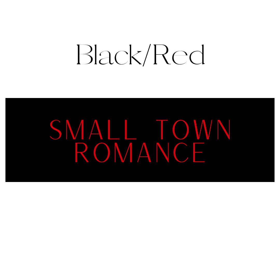 Vertical Black & Red Small Town Romance Shelf Mark™ by FireDrake Artistry®