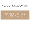 Load image into Gallery viewer, Vertical Wood Stain & White Small Town Romance Shelf Mark™ by FireDrake Artistry®
