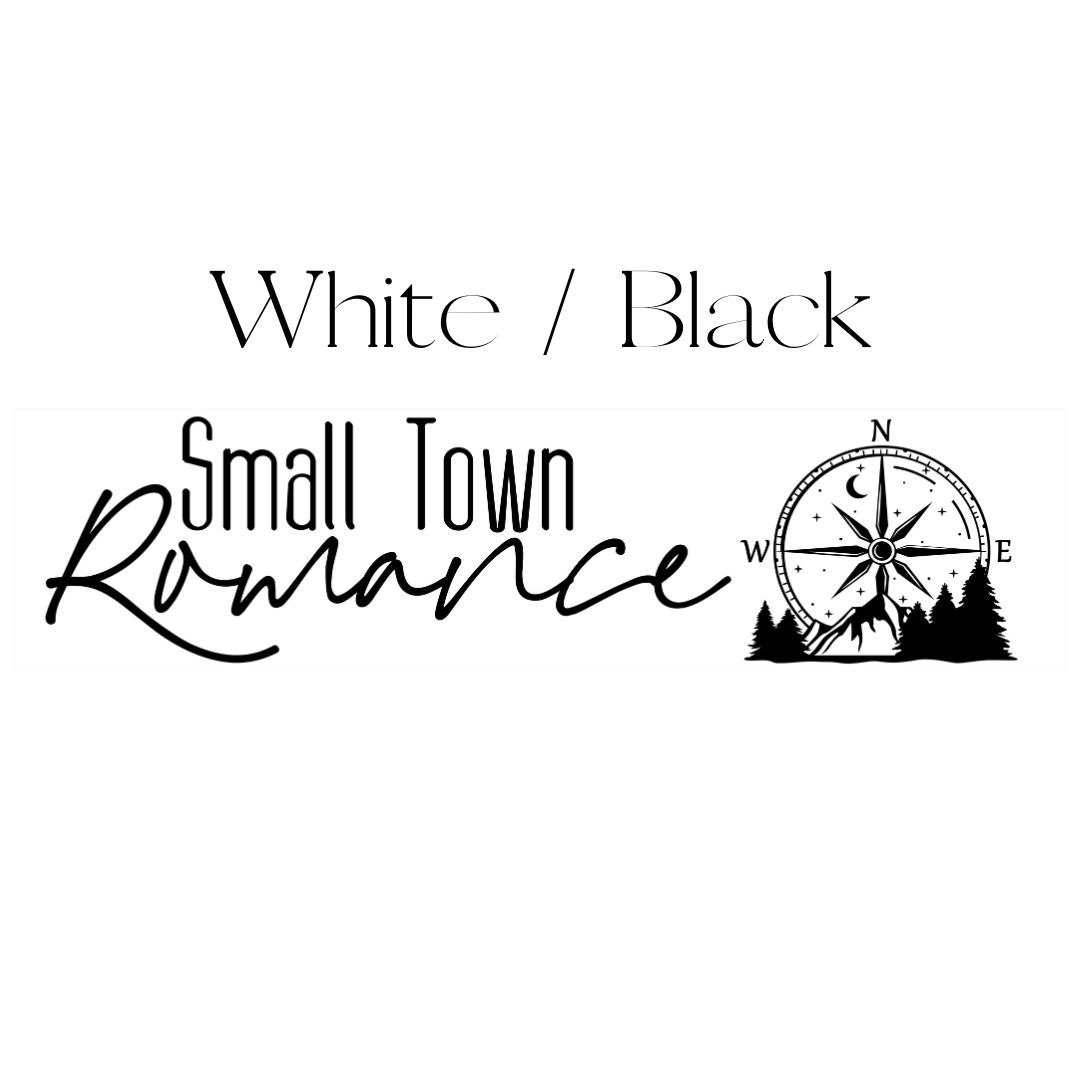 Small Town Romance Shelf Mark™ in White & Black by FireDrake Artistry®