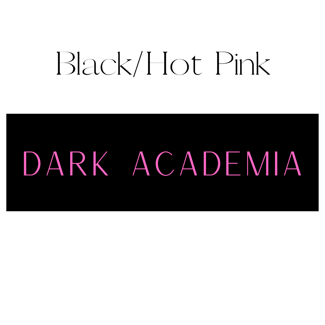 Vertical Black & Hot Pink Dark Academia Shelf Mark™ by FireDrake Artistry®