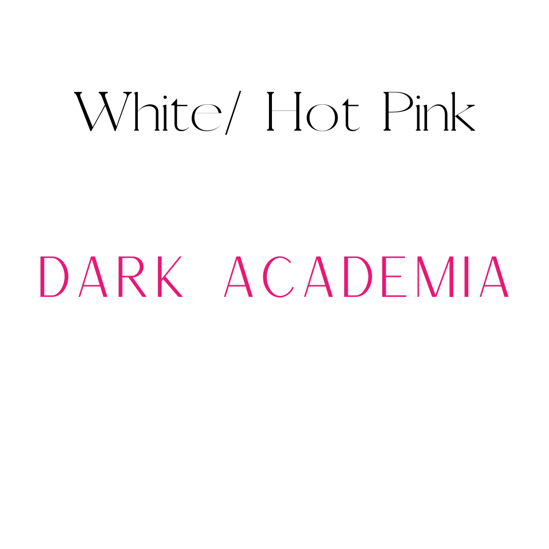 Vertical White & Hot Pink Dark Academia Shelf Mark™ by FireDrake Artistry®