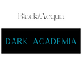 Load image into Gallery viewer, Vertical Black & Acqua Dark Academia Shelf Mark™ by FireDrake Artistry®
