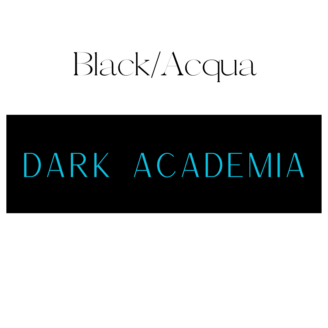 Vertical Black & Acqua Dark Academia Shelf Mark™ by FireDrake Artistry®