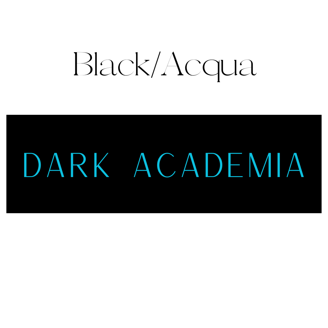 Dark Academia Shelf Mark™ in Black & Acqua by FireDrake Artistry®