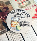 Load image into Gallery viewer, Officially Licensed Elsie Silver Rosewood Inn Coaster by FireDrake Artistry®
