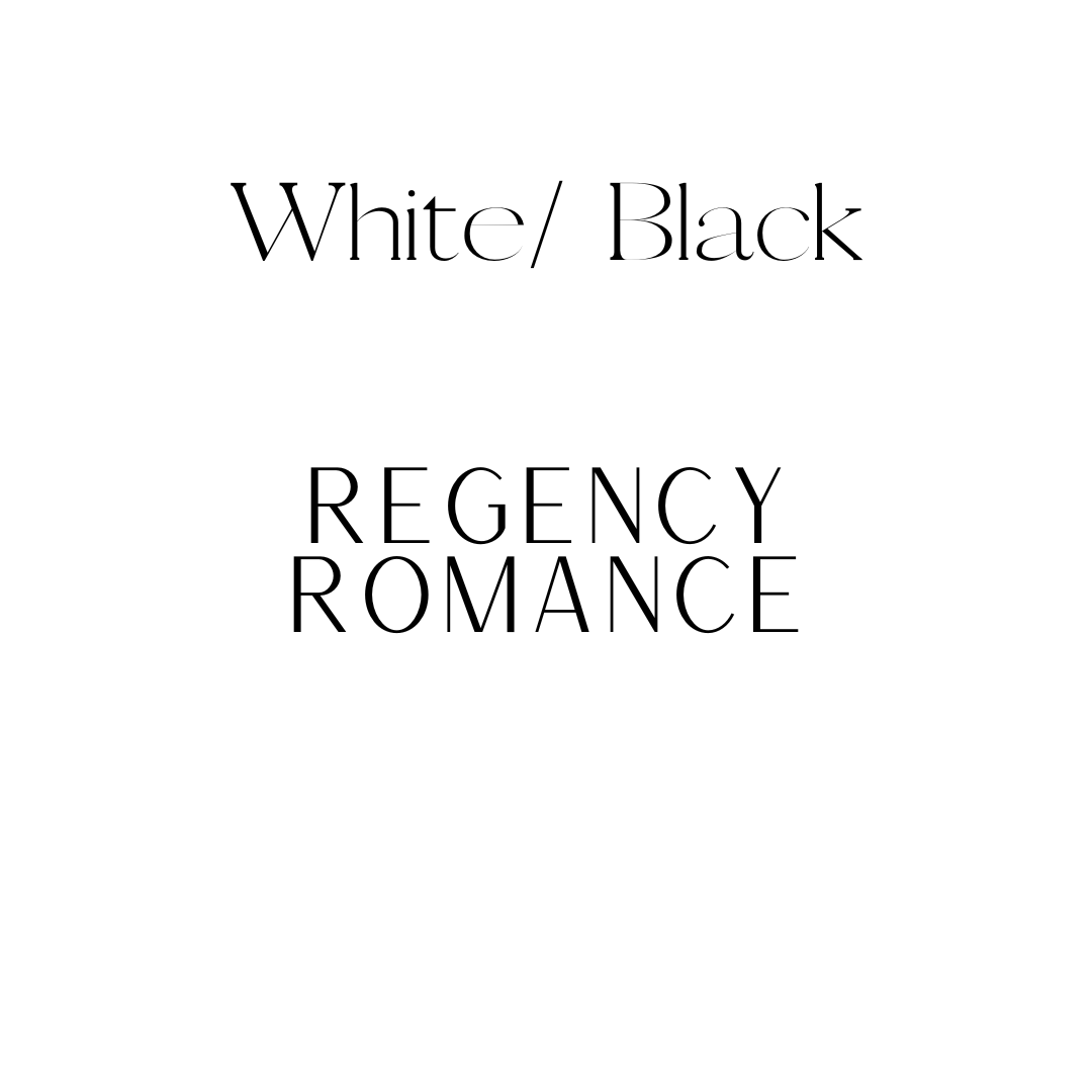 Regency Romance Shelf Mark™ in White/Black by FireDrake Artistry®