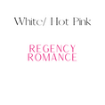 Load image into Gallery viewer, Regency Romance Shelf Mark™ in White & Hot Pink by FireDrake Artistry®
