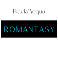 Load image into Gallery viewer, Vertical Black & Acqua Romantasy Shelf Mark™ by FireDrake Artistry®
