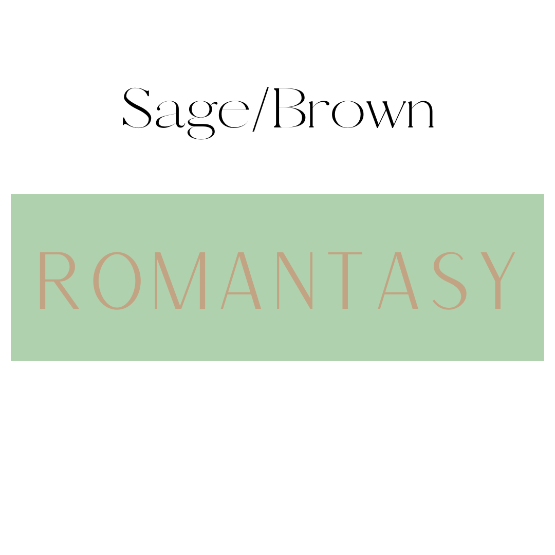 Vertical Sage & Brown Romantasy Shelf Mark™ by FireDrake Artistry®