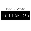 Load image into Gallery viewer, Vertical Black & White High Fantasy Shelf Mark™ by FireDrake Artistry®
