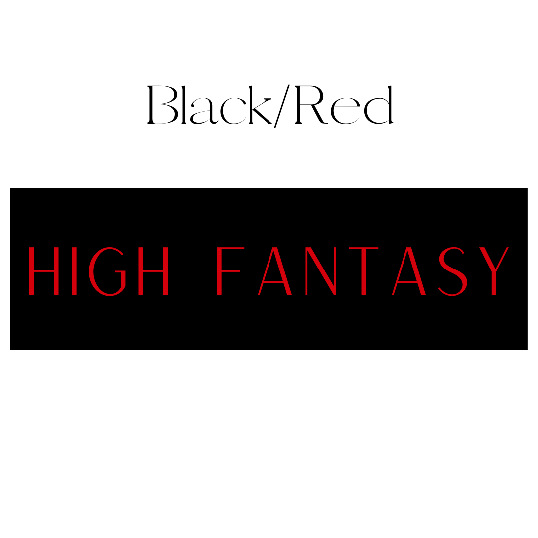 Vertical Black & Red High Fantasy Shelf Mark™ by FireDrake Artistry®