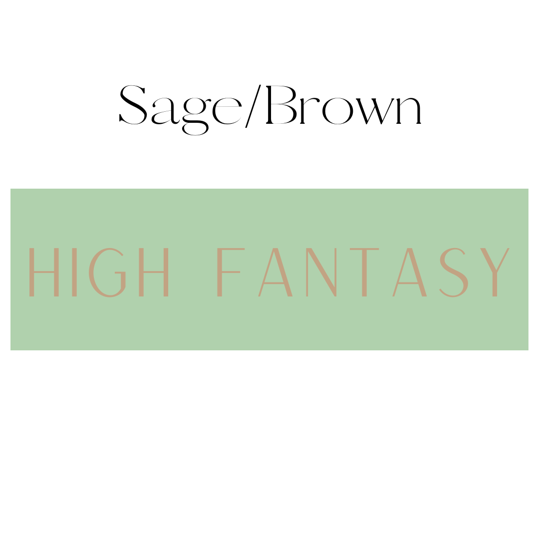 Vertical Sage & Brown High Fantasy Shelf Mark™ by FireDrake Artistry®