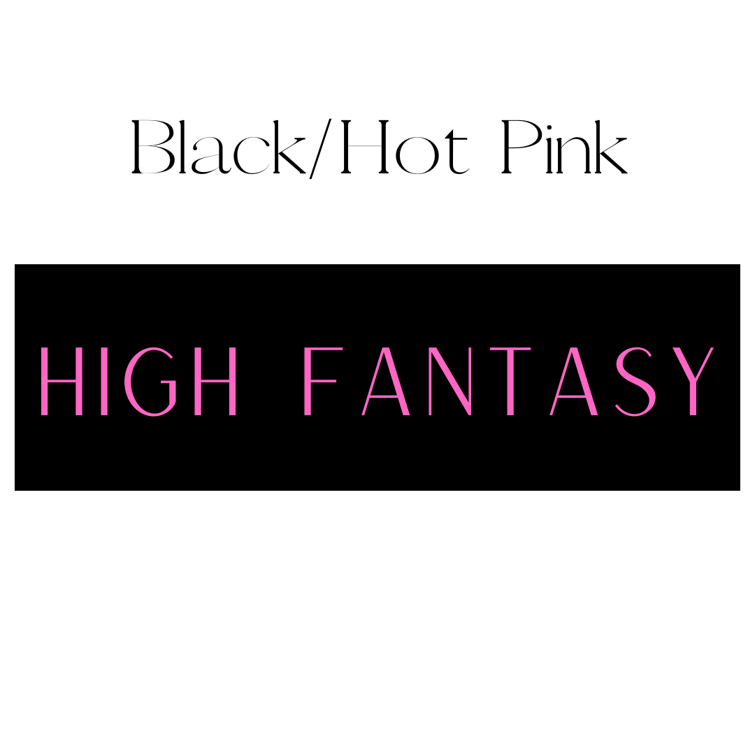 High Fantasy Shelf Mark™ in Black & Hot Pink by FireDrake Artistry®
