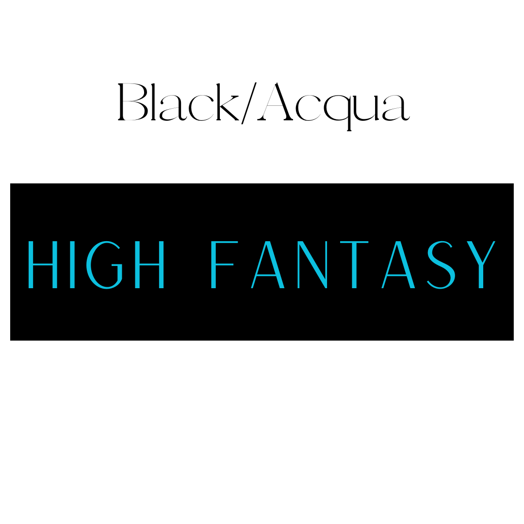 Vertical Black & Acqua Dark Academia Shelf Mark™ by FireDrake Artistry®