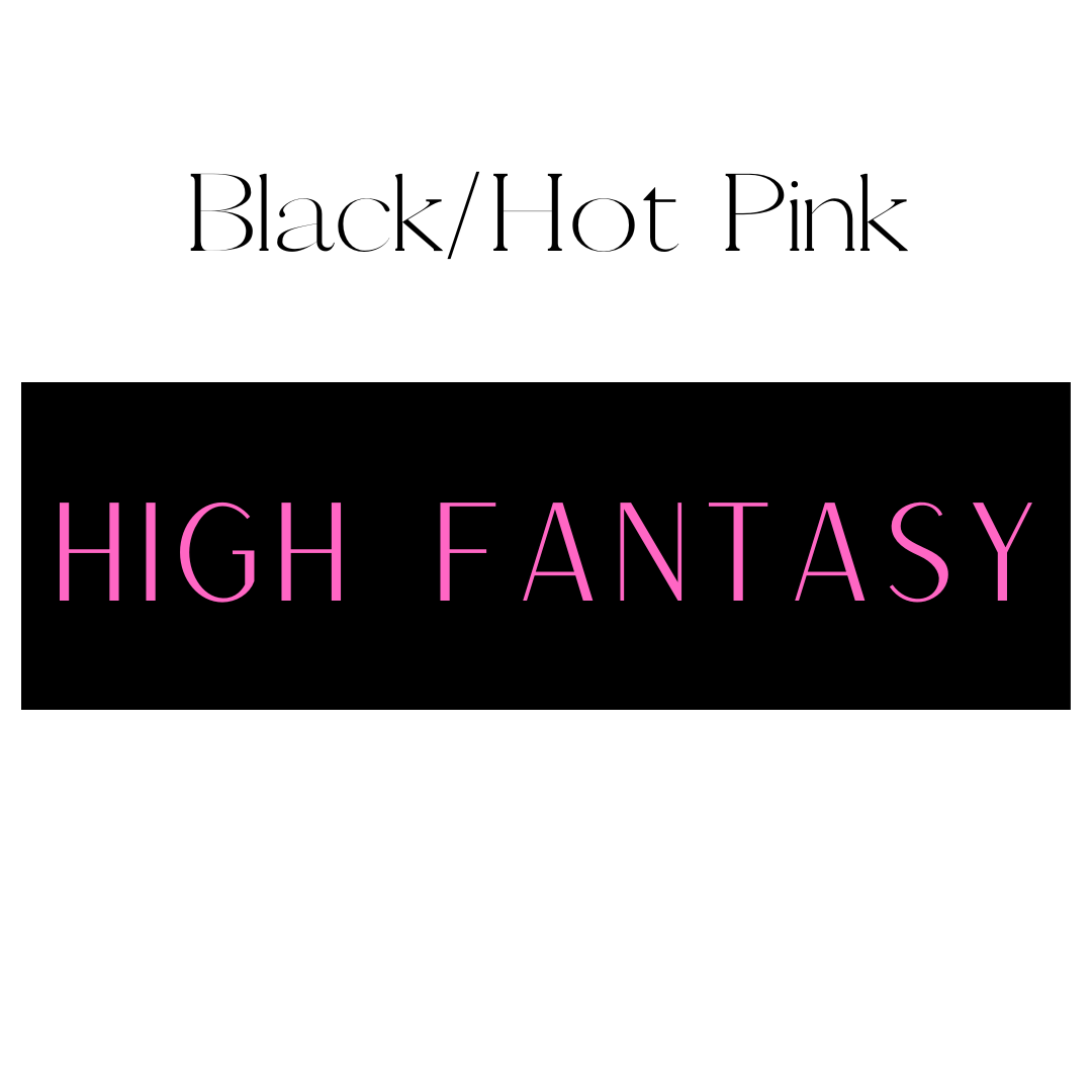 Vertical Black & Hot Pink High Fantasy Shelf Mark™ by FireDrake Artistry®