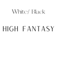 Load image into Gallery viewer, Vertical White & Black High Fantasy Shelf Mark™ by FireDrake Artistry®
