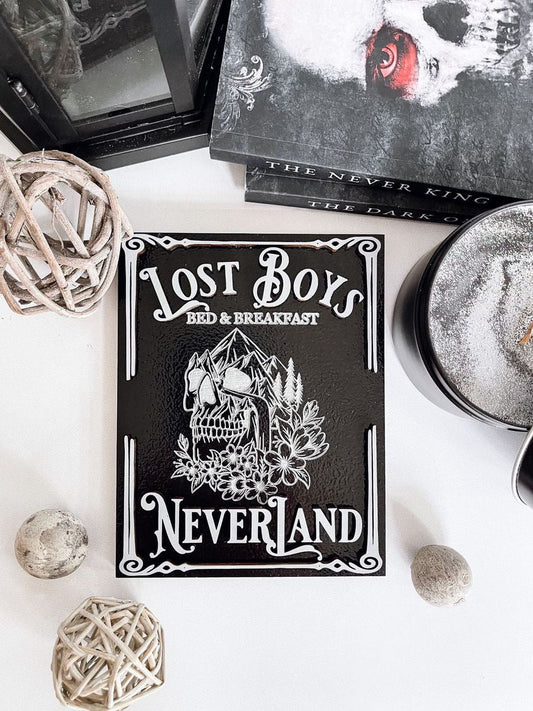 Lost Boys Bed & Breakfast Sign - Nikki St. Crowe - firedrakeartistry