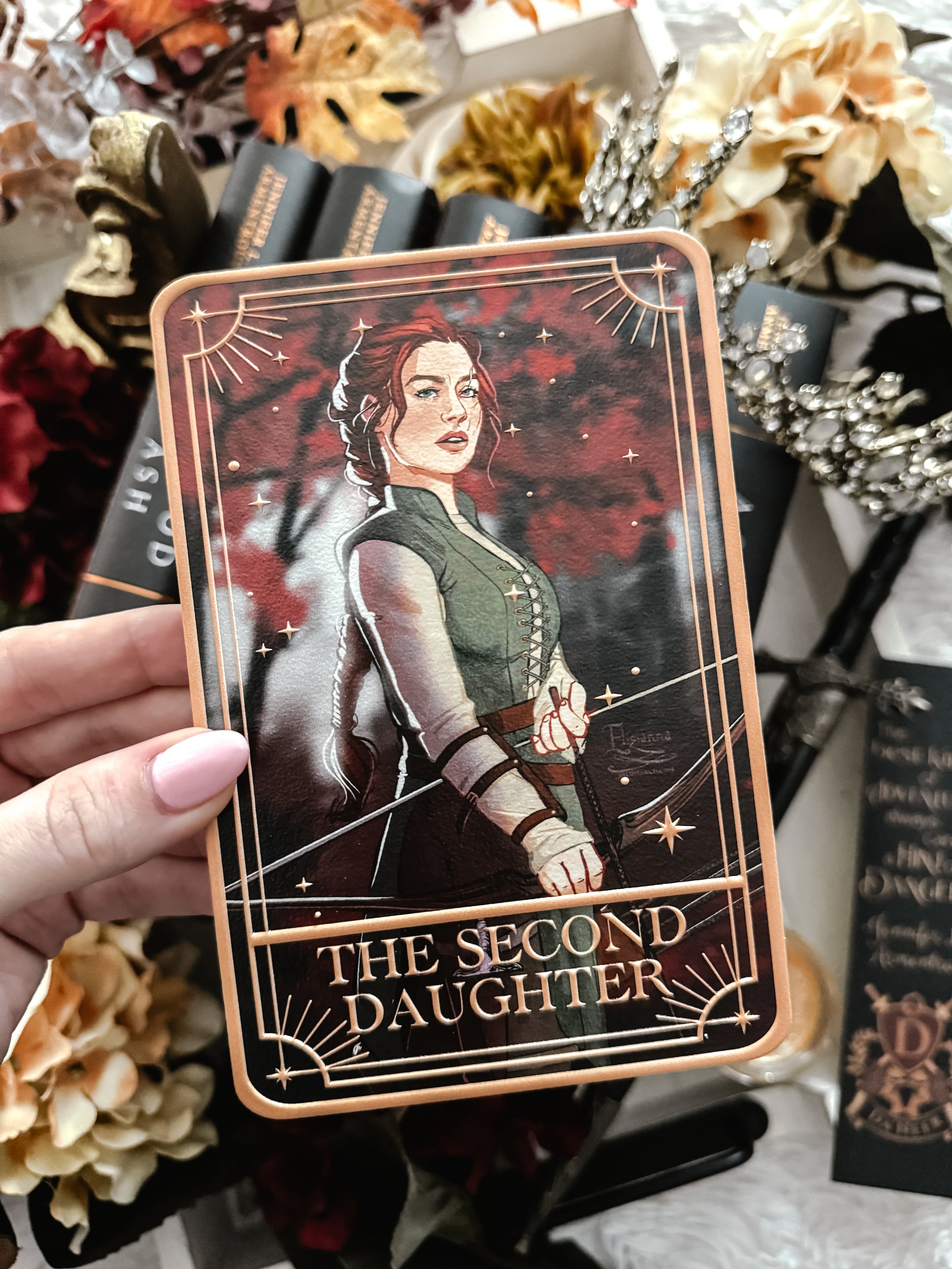 “The Second Daughter" Poppy Tarot Card Shelf Sign - Officially Licensed From Blood & Ash