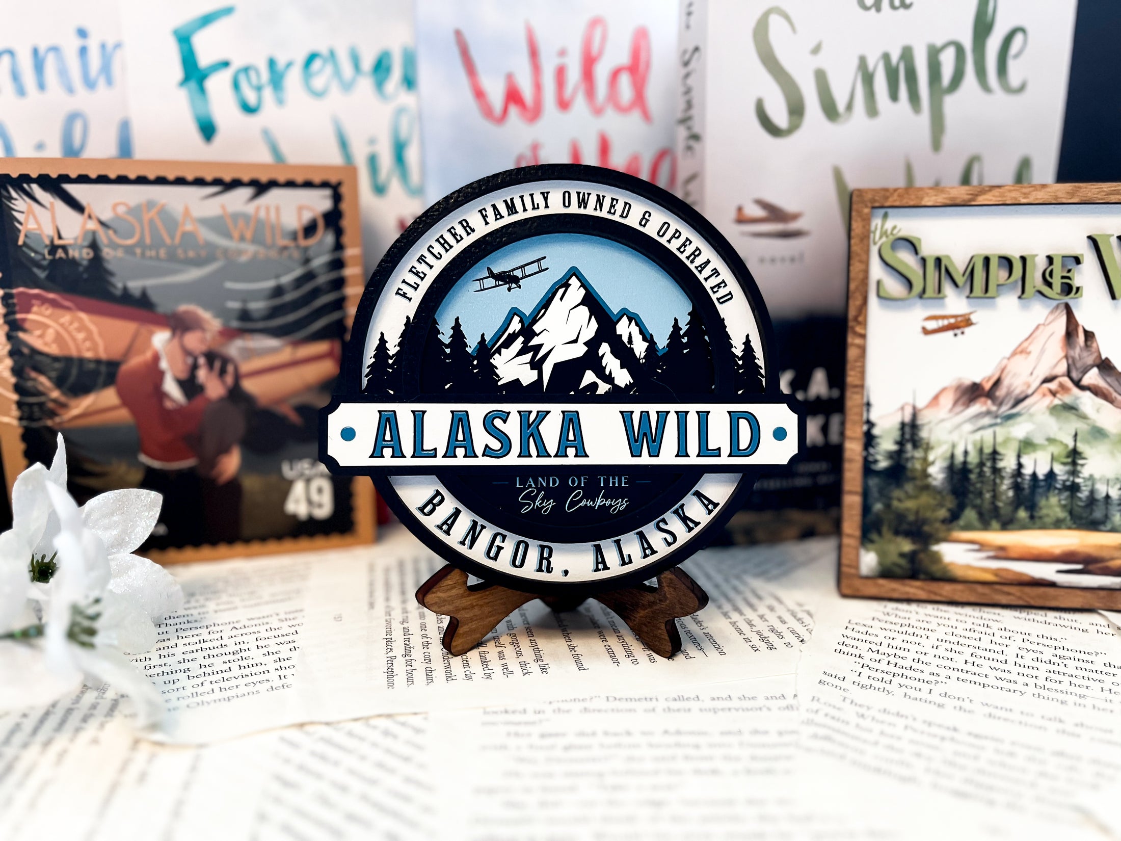 Officially Licensed K.A. Tucker "Alaska Wild Round Sign" created by FireDrake Artistry®