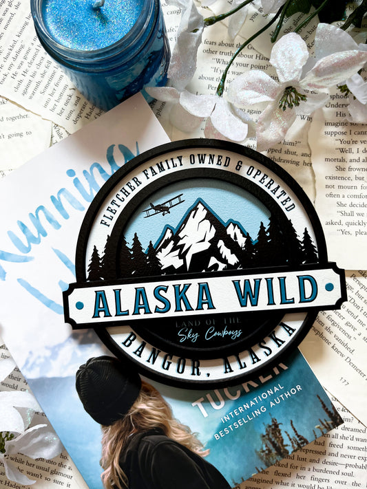 Officially Licensed K.A. Tucker "Alaska Wild Round Sign" created by FireDrake Artistry®