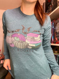 Load image into Gallery viewer, Fall Booked Up Unisex Long Sleeve Tee - Purple Books for FireDrake Artistry
