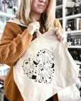 Load image into Gallery viewer, Boo Books Eco Tote Bag for FireDrake Artistry Photo by @themommabookclub
