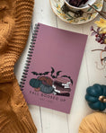 Load image into Gallery viewer, Fall Booked Up Spiral notebook for FireDrake Artistry Photo by @themommabookclub
