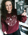 Load image into Gallery viewer, Maroon Boo Books Sweatshirt - FireDrake Artistry™ . Photo by @athousandbookishlives
