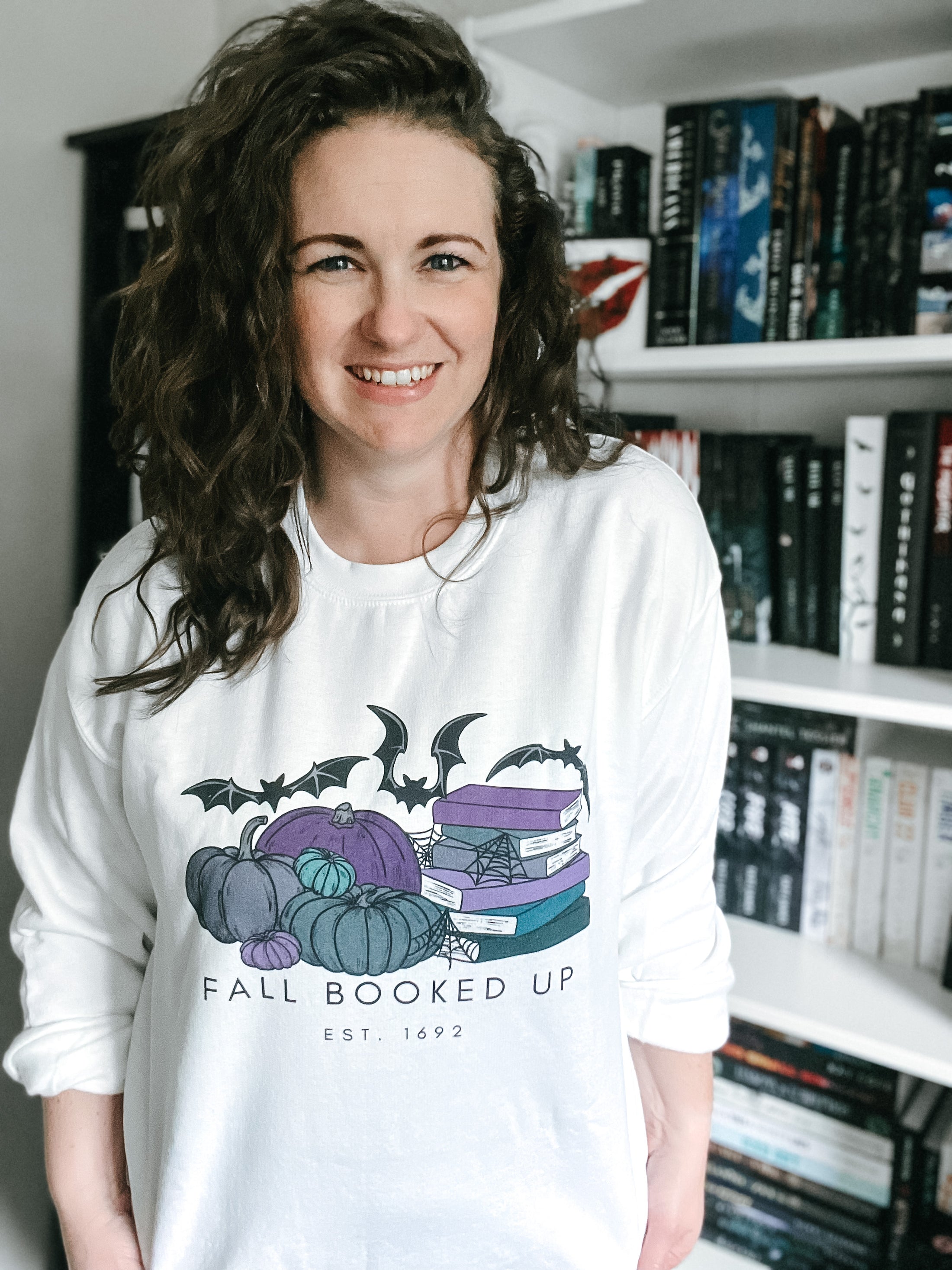 Fall Booked Up Unisex Sweatshirt - Purple Books