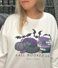 Load image into Gallery viewer, Fall Booked Up Unisex Sweatshirt - Purple Books
